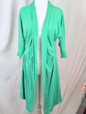 Lululemon Kelly Green Cascading Open Front Drapey Wrap Cardigan 6 GUC